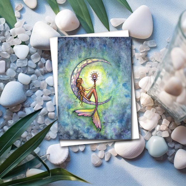 Mermaid Card by Molly Harrison Mermaid Moon Karte (Von Creator hochgeladen)