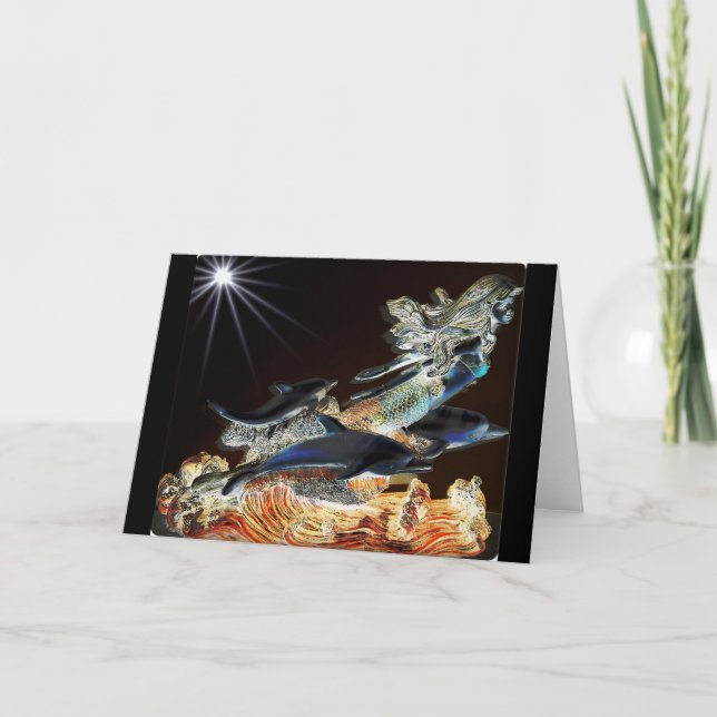 Mermaid Card Feiertagskarte (Vorderseite)