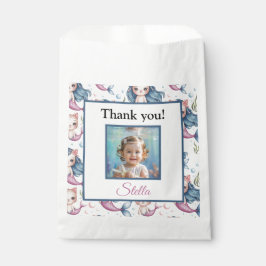 Mermaid Cat Birthday Thank You Photo Geschenktütchen