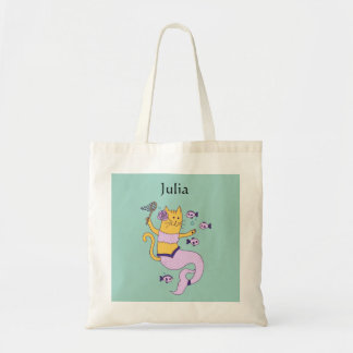 Mermaid Cat Tote Bag Tragetasche