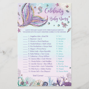 Mermaid Celebrity Baby Names Spiel Dusche Aktivitä