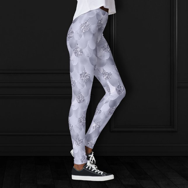 Mermaid Chic Scales | Dusty Lavender Lila Luster Leggings (Von Creator hochgeladen)