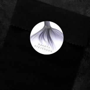 Mermaid Chic Schwanz Dusty Lavender Lila Custom Runder Aufkleber