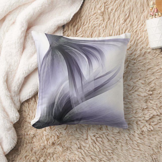 Mermaid Chic Schwanz | Dusty Lavender Lila Sheen Kissen (Decke)
