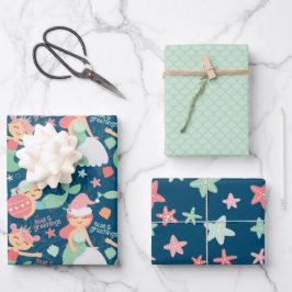 Mermaid Christmas Geschenkpapier Set