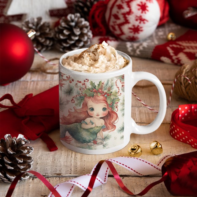 Mermaid Christmas Kaffeetasse (Von Creator hochgeladen)