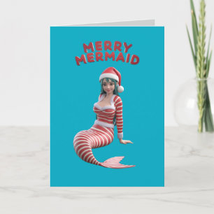 Mermaid Christmas Karte