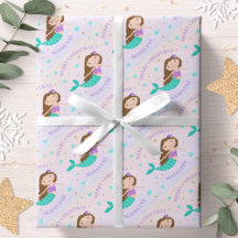 Mermaid Christmas Lila Gold Glitzer Personalisiert