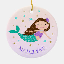 Mermaid Christmas Personalisiert Name