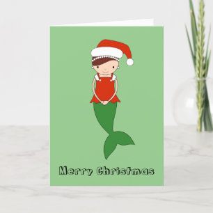 Mermaid Christmas Special Feiertagskarte