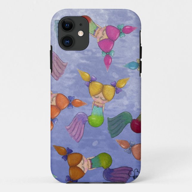 Mermaid Collage Case-Mate iPhone Hülle (Rückseite)