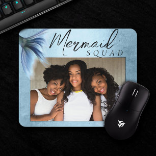 Mermaid Crew Ice Blue Mute Glam Friends Foto Mousepad