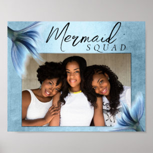 Mermaid Crew Ice Blue   Mute Glam Friends Foto Poster