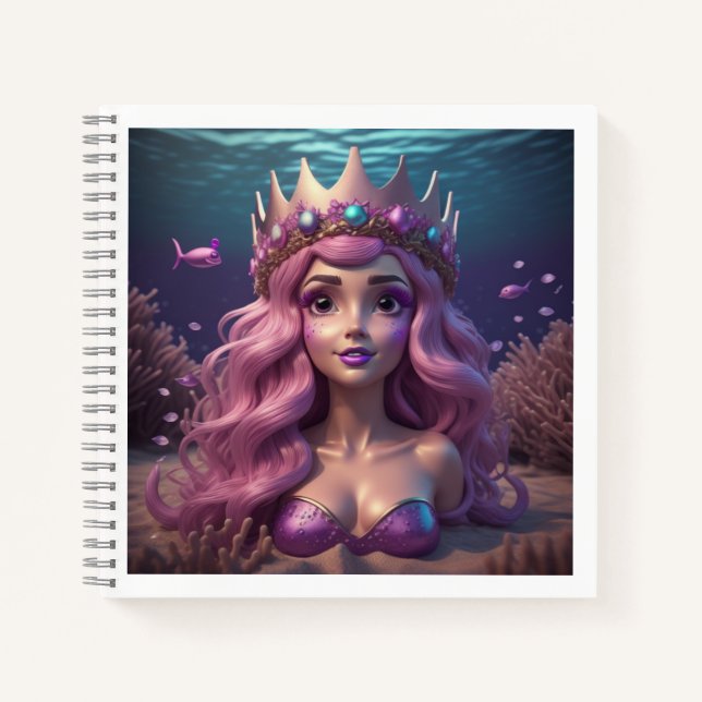 Mermaid Crown Notizbuch (Vorderseite)