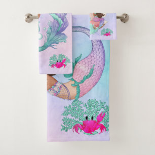 Mermaid Cute Bleu Rose Starfish Personnel