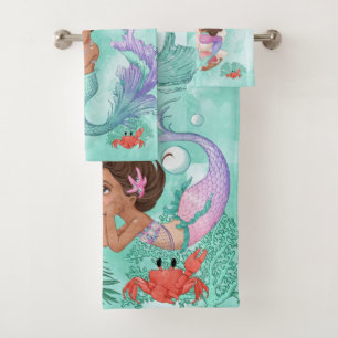 Mermaid Cute Cheveux foncé Starfish Green Personne
