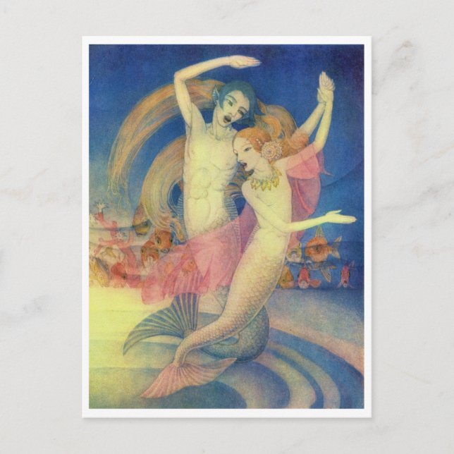 Mermaid Dance von Dorothy Lathrop Postkarte (Vorderseite)