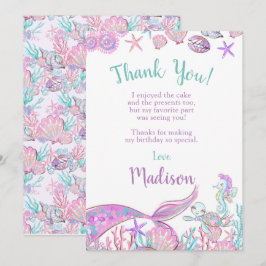 Mermaid Dankeschön Karten