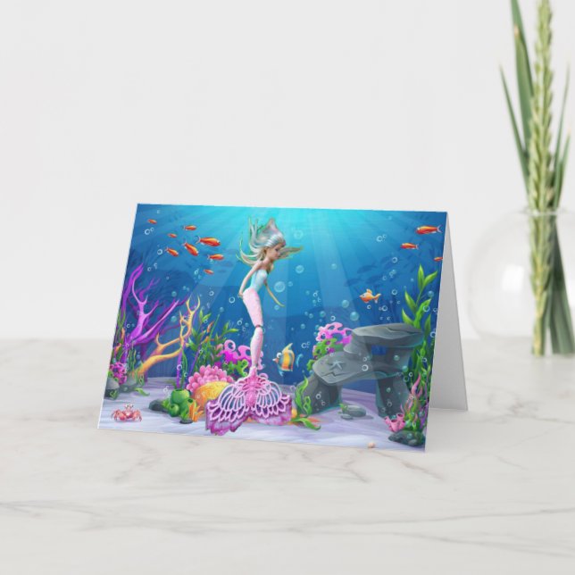 Mermaid Dankeskarte (Vorderseite)