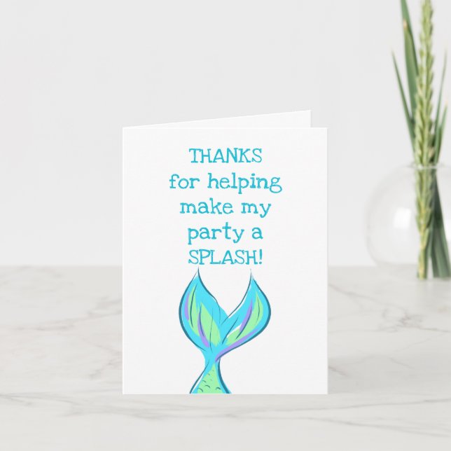 Mermaid Dankeskarte (Vorderseite)