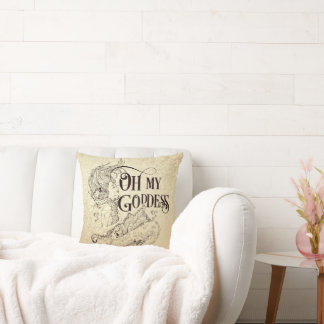 Mermaid Déesse sous-marine Oreiller Brown