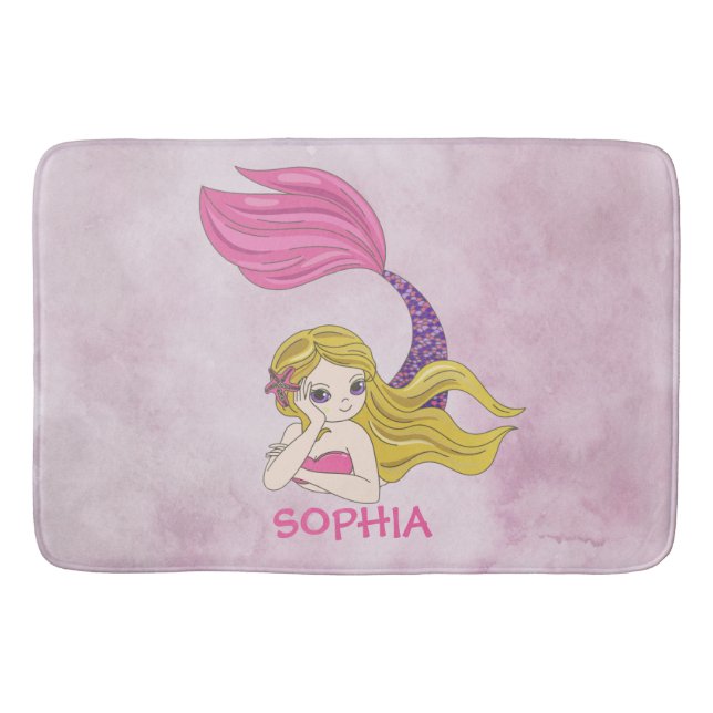 Mermaid Design Badematte (Vorderseite)