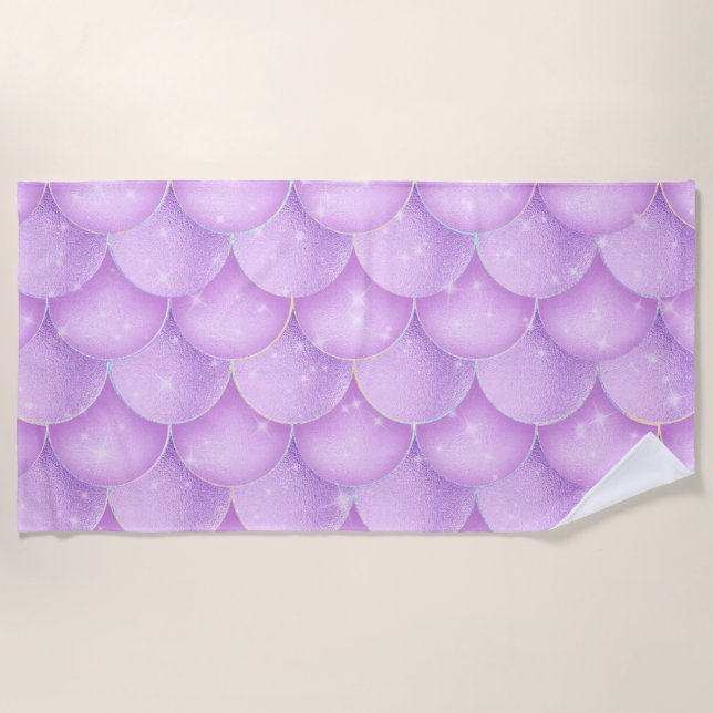 Mermaid Design Beach Handtuch (Vorderseite)