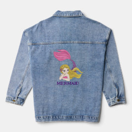 Mermaid Design Denim Jacket Jeansjacke