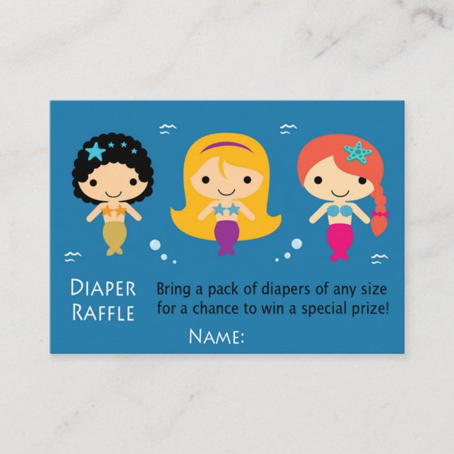 Mermaid Diaper Raffles Tickets (Vorderseite)