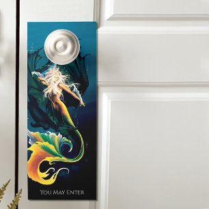 Mermaid Dragon Fantasy Blue Türanhänger