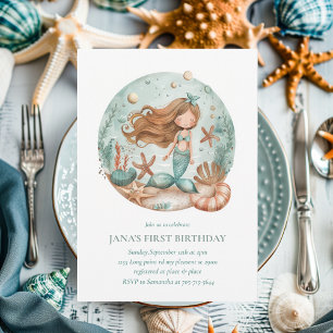 Mermaid Dreams Kinder Einladung