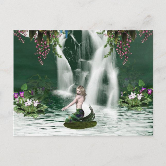 Mermaid Dusche Postkarte (Vorderseite)
