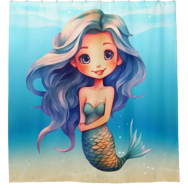 Mermaid Duschvorhang (Vorderseite)