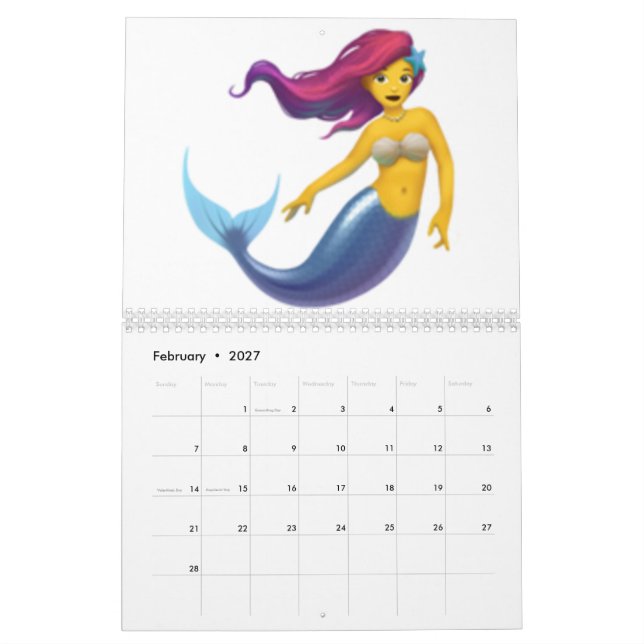 Mermaid - Emoji Kalender (Feb 2027)