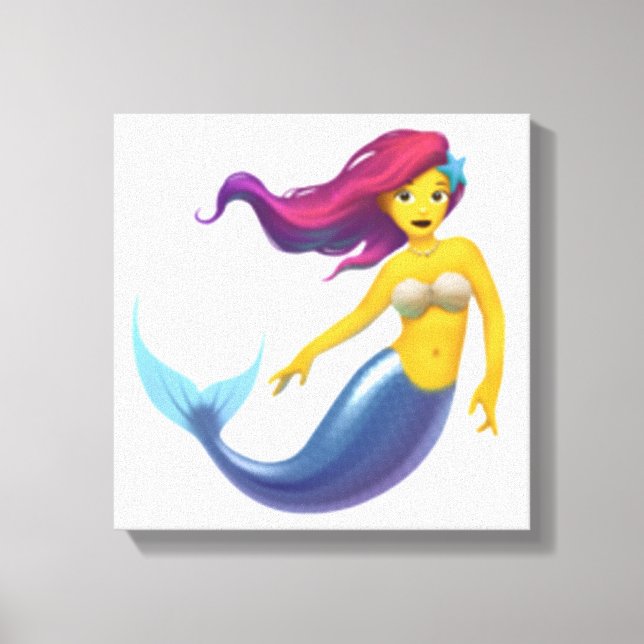 Mermaid - Emoji Leinwanddruck (Vorderseite)