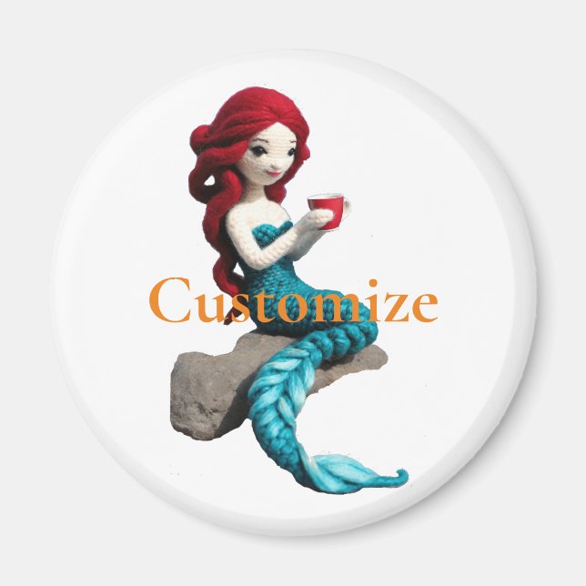 Mermaid entspannen mit Getränkedosen Thunder_Cove Magnet (Vorne)