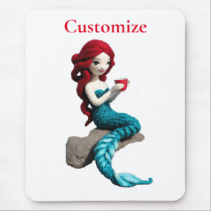 Mermaid entspannen mit Getränkedosen Thunder_Cove Mousepad