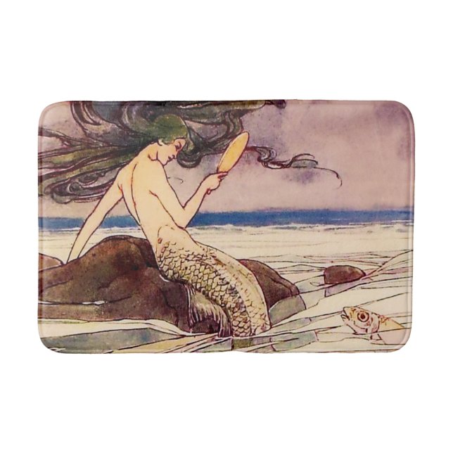 “Mermaid” Fairy Art by Alice B Woodward Badematte (Vorderseite)