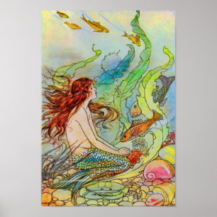 Mermaid Fairy Tale von Elenore Abbott Poster