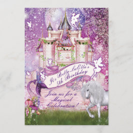 Mermaid Fairy Unicorn Burg Bezaubernde Einladung
