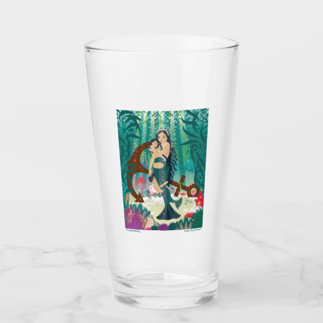 Mermaid-Familienglas Glas (Vorderseite)