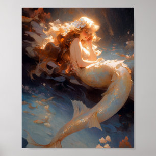 Mermaid Fantasy Art Poster
