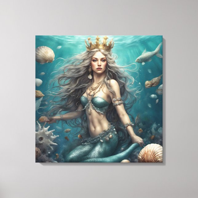 Mermaid Fantasy Leinwanddruck (Vorderseite)