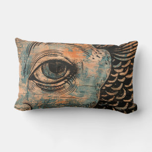 Mermaid Figurehead Woodcut Throw Kissen III