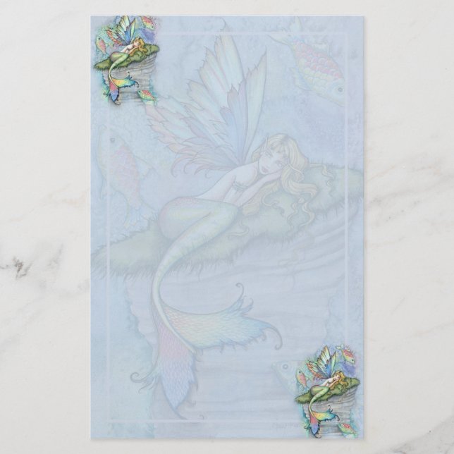Mermaid Fish Stationary von Molly Harrison Briefpapier (Vorderseite)