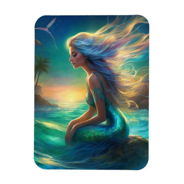 Mermaid Flexible Foto Magnet (Vertikal)