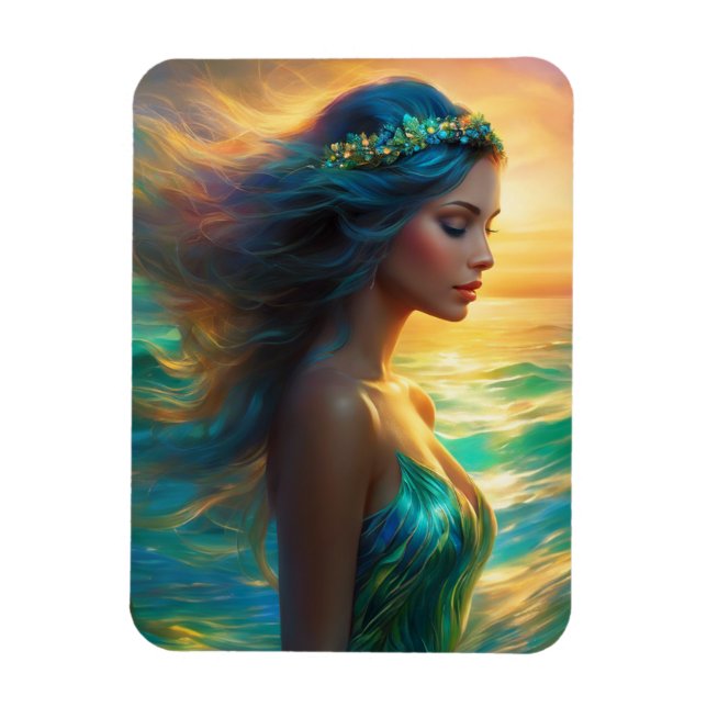 Mermaid Flexible Foto Magnet (Vertikal)
