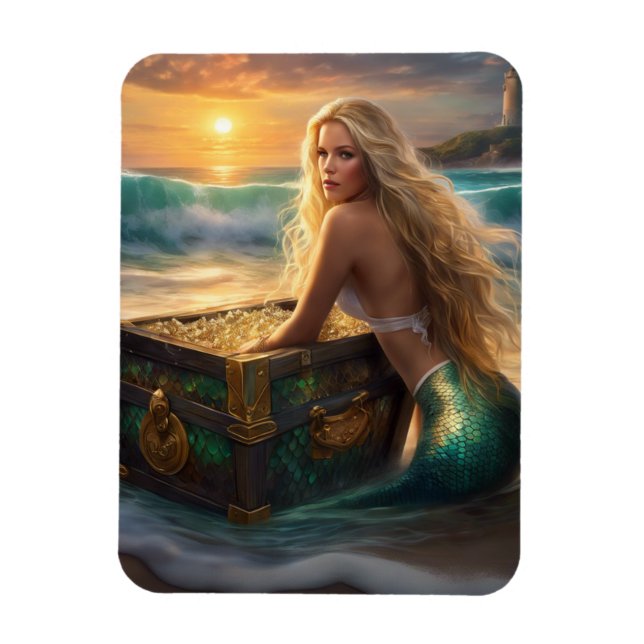 Mermaid Flexible Foto Magnet (Vertikal)