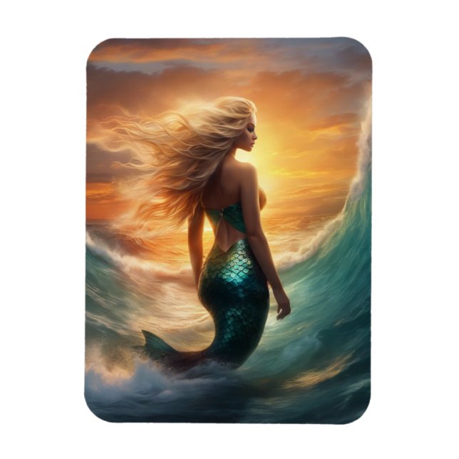 Mermaid Flexible Foto Magnet (Vertikal)