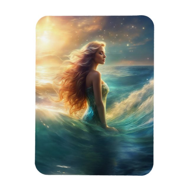 Mermaid Flexible Foto Magnet (Vertikal)